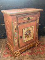 Prachtige vintage Voglauer kast roze bloemen beschikderd, Huis en Inrichting, Kasten | Dressoirs, Ophalen, 50 tot 100 cm, Overige houtsoorten