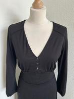 King Louie maat L zwarte classy midi jurk 2239, Zwart, Maat 42/44 (L), Ophalen of Verzenden, Zo goed als nieuw