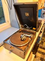 vintage draagbare grammofoon his masters voice, Audio, Tv en Foto, Platenspelers, Ophalen, Overige merken