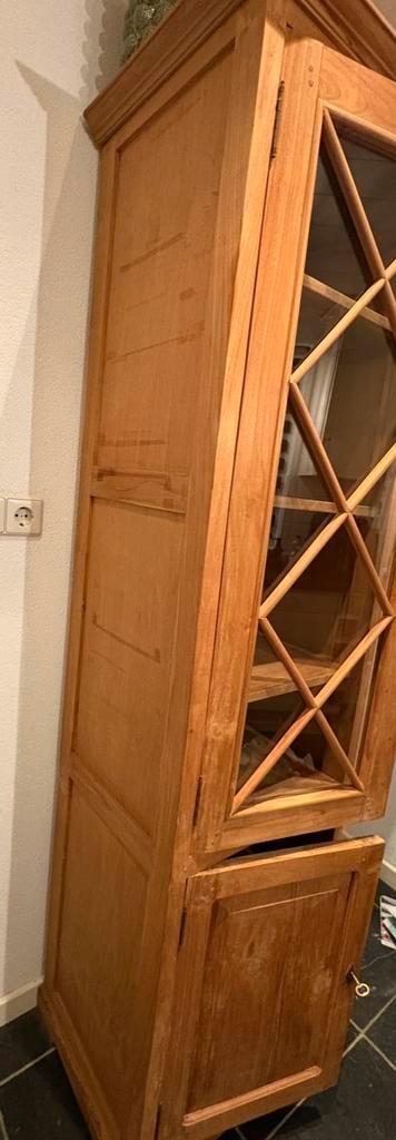 Te koop teak houten buffetkast, onbehandeld, Huis en Inrichting, Kasten | Buffetkasten, Gebruikt, 200 cm of meer, Minder dan 50 cm