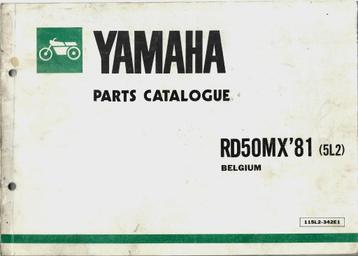 Yamaha RD50 MX (5L2) parts list (2250z) beschikbaar voor biedingen