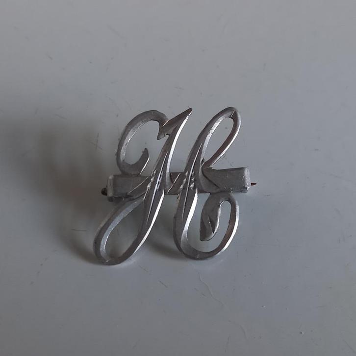 Jaren 30 broche - speld Duitsland "H" 2e w.o., Verzamelen, Militaria | Tweede Wereldoorlog, Embleem of Badge, Duitsland, Ophalen of Verzenden