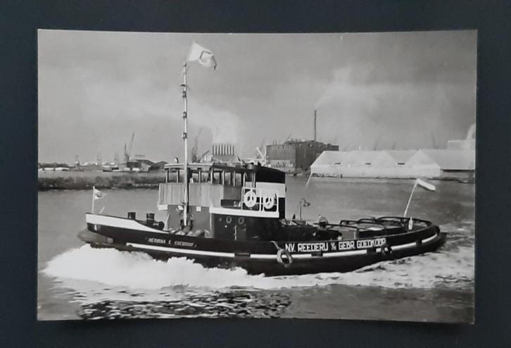 Sleepboot Hermina E. Goedkoop Amsterdam IJmuiden, Verzamelen, Scheepvaart, Zo goed als nieuw, Kaart, Foto of Prent, Ophalen of Verzenden