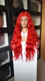 Luxe Lace Pruik: Fel Rood - Ariel Rood - Lang - Slag, Ophalen of Verzenden, Nieuw, Pruik of Haarverlenging