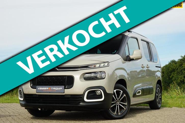 Citroen Berlingo 1.2 110PK Shine | Sable | AppleCarplay/AC/C, Auto's, Citroën, Bedrijf, Te koop, Berlingo, ABS, Achteruitrijcamera
