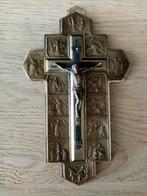 Crucifix met Jezus afbeeldingen kruisweg, Verzamelen, Religie, Gebruikt, Ophalen of Verzenden, Christendom | Katholiek