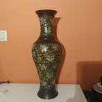 Bronzen Japanse champlève vaas, c1900, Antiek en Kunst, Ophalen of Verzenden