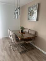 Richmond Kensington eettafel incl. Glasplaat, Huis en Inrichting, Tafels | Eettafels, 100 tot 150 cm, Ophalen of Verzenden, Zo goed als nieuw