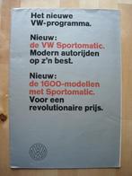 Volkswagen Sportomatic Programma Brochure 1967 NL Kever 1600, Ophalen, Volkswagen, Zo goed als nieuw, Volkswagen