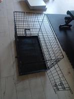 Zwarte bench met benchhoes antraciet., Dieren en Toebehoren, Hondenbenches, Ophalen, Zo goed als nieuw