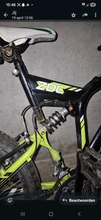 Zwarte mountainbike met vering, Fietsen en Brommers, Fietsen | Mountainbikes en ATB, Gebruikt, 53 tot 57 cm, Ophalen, Overige merken