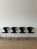 Set van 4 Italiaanse design stoelen, Arrben 1980, Ophalen, Zo goed als nieuw, Leer, Twee