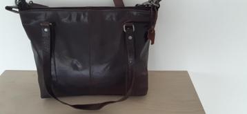 “Spikes and Sparrow” donkerbruine tas  beschikbaar voor biedingen