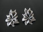 Edelweiss clip klem oorbellen geen zilver vintage, Ophalen of Verzenden, Zo goed als nieuw, Zilver, Overige materialen