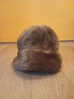 Vintage Bruine Muskusrat Bontmuts, Hoed, Zo goed als nieuw, Mint, One size fits all