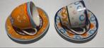 2x Espresso kop en schotel gebloemd van Borella Fine Quality, Huis en Inrichting, Keuken | Servies, Ophalen of Verzenden, Zo goed als nieuw