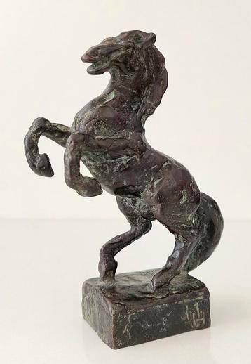 Prachtig Bronzen Sculptuur Beeld Margot Hudig Paard Brons beschikbaar voor biedingen