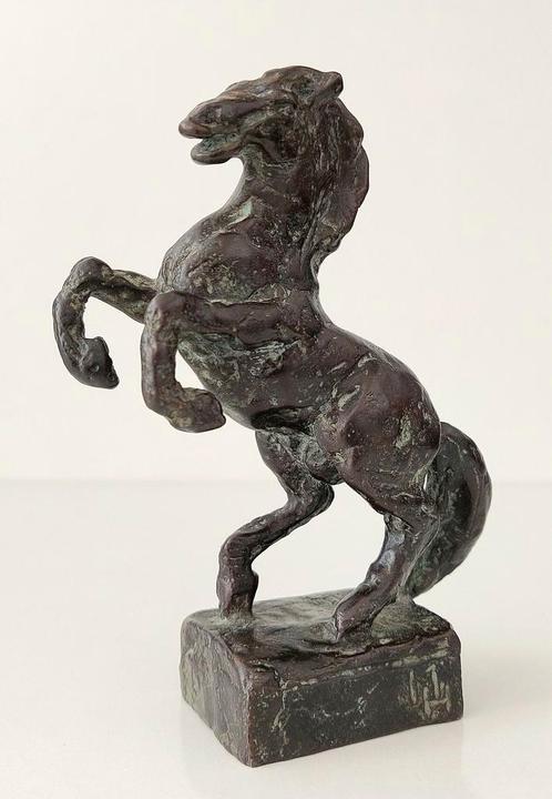 Prachtig Bronzen Sculptuur Beeld Margot Hudig Paard Brons, Antiek en Kunst, Kunst | Beelden en Houtsnijwerken, Verzenden