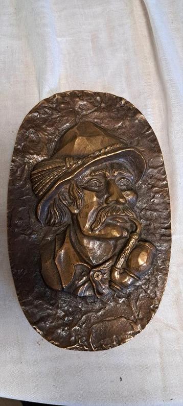 Vintage bronzen reliëf van Horst Dalbeck beschikbaar voor biedingen