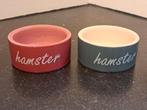 2 porseleinen voerbakjes voor de hamster, Ophalen of Verzenden, Zo goed als nieuw, Voerbakje