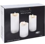 Set van 3 witte LED kaarsen, Kunststof, Wit, Nieuw, Ophalen of Verzenden