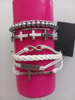 a375 setje armbanden, Ophalen, Nieuw, Zilver, Kunststof of Plastic