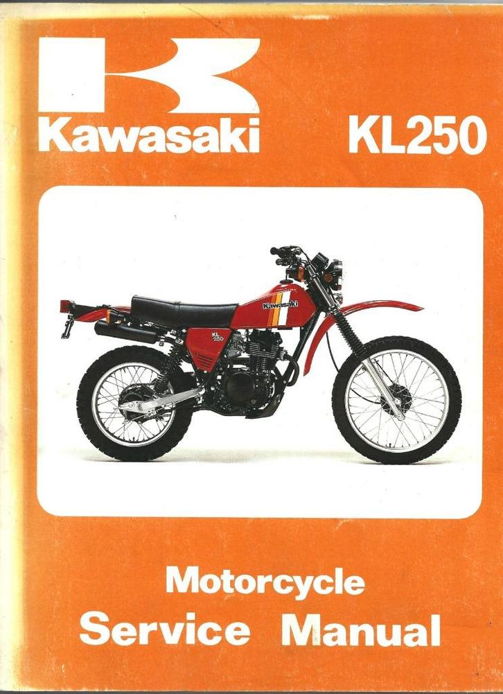 Kawasaki KL250 service manual (805p) motor, Motoren, Handleidingen en Instructieboekjes, Kawasaki, Verzenden