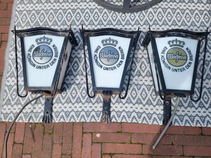 3 Warsteiner lantaarns / warsteiner buitenverlichting, Verzamelen, Biermerken, Zo goed als nieuw, Overige merken, Ophalen