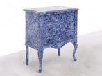 Blauw klassiek dressoir / ladekast, Ophalen, -, -, 50 tot 100 cm