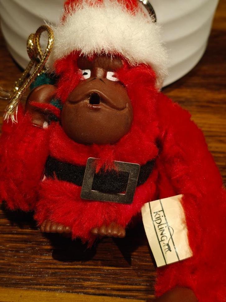 Zeldzaam Kipling aap Santa Claus kerstman sleutelhanger, Verzamelen, Sleutelhangers, Zo goed als nieuw, Merk, Ophalen of Verzenden