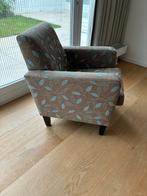 Twee comfortabele fauteuils met bladmotief, Huis en Inrichting, Fauteuils, Ophalen, Gebruikt, Stof, 75 tot 100 cm
