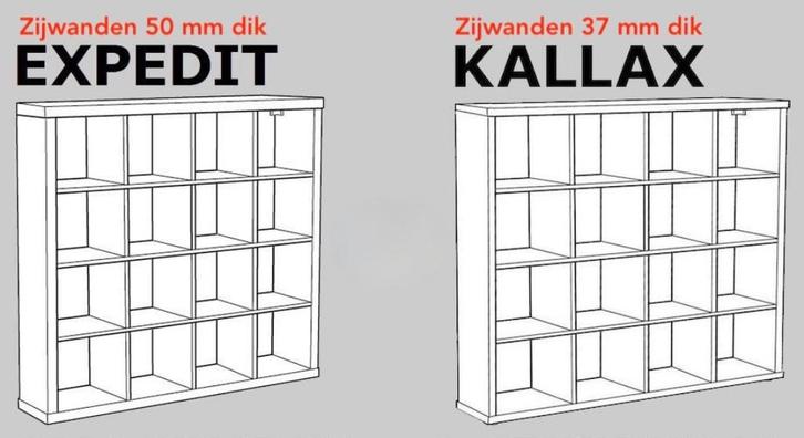 IKEA Expedit - voorloper Kallax - onderdelen, wit, Huis en Inrichting, Kasten | Wandmeubels, Zo goed als nieuw, Minder dan 100 cm