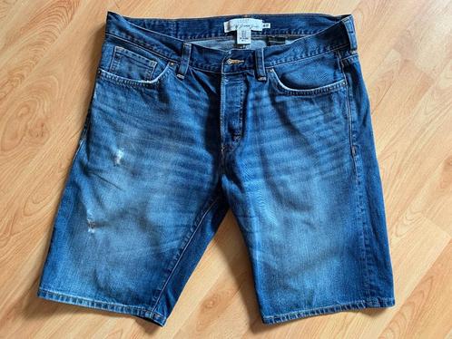 H&M spijker bermuda maat 32, Kleding | Heren, Spijkerbroeken en Jeans, Zo goed als nieuw, W32 (confectie 46) of kleiner, Blauw