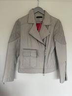DNA Lichtgrijze Leren Jas Maat 38, Kleding | Dames, Jassen | Winter, Ophalen of Verzenden, Gedragen, Maat 38/40 (M), Grijs