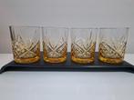 Vintage Amber Glazen Set van 4, Antiek en Kunst, Antiek | Glas en Kristal, Ophalen of Verzenden