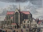 gravure kleur Nieuwe Kerk te Amsterdam Caspar Commelin 1691, Verzenden