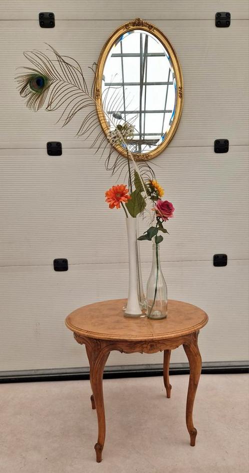 Vintage salontafel met mooi houtsnijwerk., Huis en Inrichting, Tafels | Salontafels, Gebruikt, Minder dan 50 cm, 50 tot 100 cm