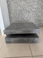 Grijs marmer beton look salontafel (draait), Huis en Inrichting, Tafels | Salontafels, Zo goed als nieuw, Minder dan 50 cm, Rechthoekig