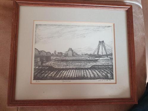 Litho Rotterdam John de Jongh  1983, Antiek en Kunst, Kunst | Litho's en Zeefdrukken, Ophalen