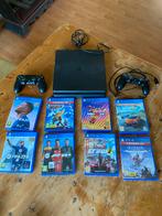 PlayStation 4 met 8 spellen., Spelcomputers en Games, Ophalen, Met 2 controllers, Original, 500 GB