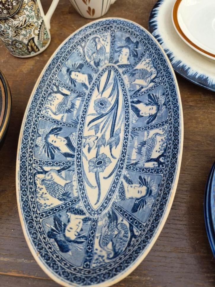 Ovale Serveerschaal Société Céramique Maastricht, Antiek en Kunst, Antiek | Schalen, Ophalen of Verzenden