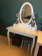 Kaptafel met Spiegel en Kruk, Huis en Inrichting, Tafels | Kaptafels, Ophalen, Minder dan 50 cm, Gebruikt, Minder dan 100 cm