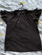 Top korte mouw Adrianna Papell zwart/bruin (maat M), Zwart, Korte mouw, Ophalen, Maat 38/40 (M)
