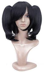 Zwarte pruik met afneembare paardenstaarten, Ophalen of Verzenden, Zo goed als nieuw, Overige typen