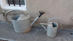 Twee zinken gieters, Tuin en Terras, Gieters, Ophalen, Gebruikt, Metaal
