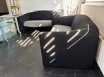 Leolux Hoekbank - Zwart/Grijs, Ophalen, 250 tot 300 cm, Gebruikt, 100 tot 125 cm