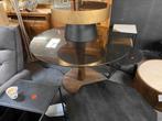 Tafel rond smoke glas mango poot retro vintage bkeuze hoge k, Ophalen, Rond, Nieuw, Glas