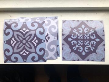 Mediterraans blauwe zelfklevendesticker tegels 15 x 15 cm beschikbaar voor biedingen