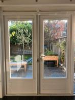 Openslaande hardhouten deuren incl hang- en sluitwerk, Doe-het-zelf en Verbouw, Kozijnen en Schuifpuien, Ophalen, Deurkozijn, Zo goed als nieuw