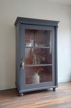 Landelijke klassieke kast, vitrinekast, eendeurskast,legkast, Antiek en Kunst, Antiek | Meubels | Kasten, Ophalen of Verzenden